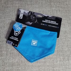 Canada Pooch Chill Seeker Cooling Dog Bandana Size S/P Turquoise Chemical Free